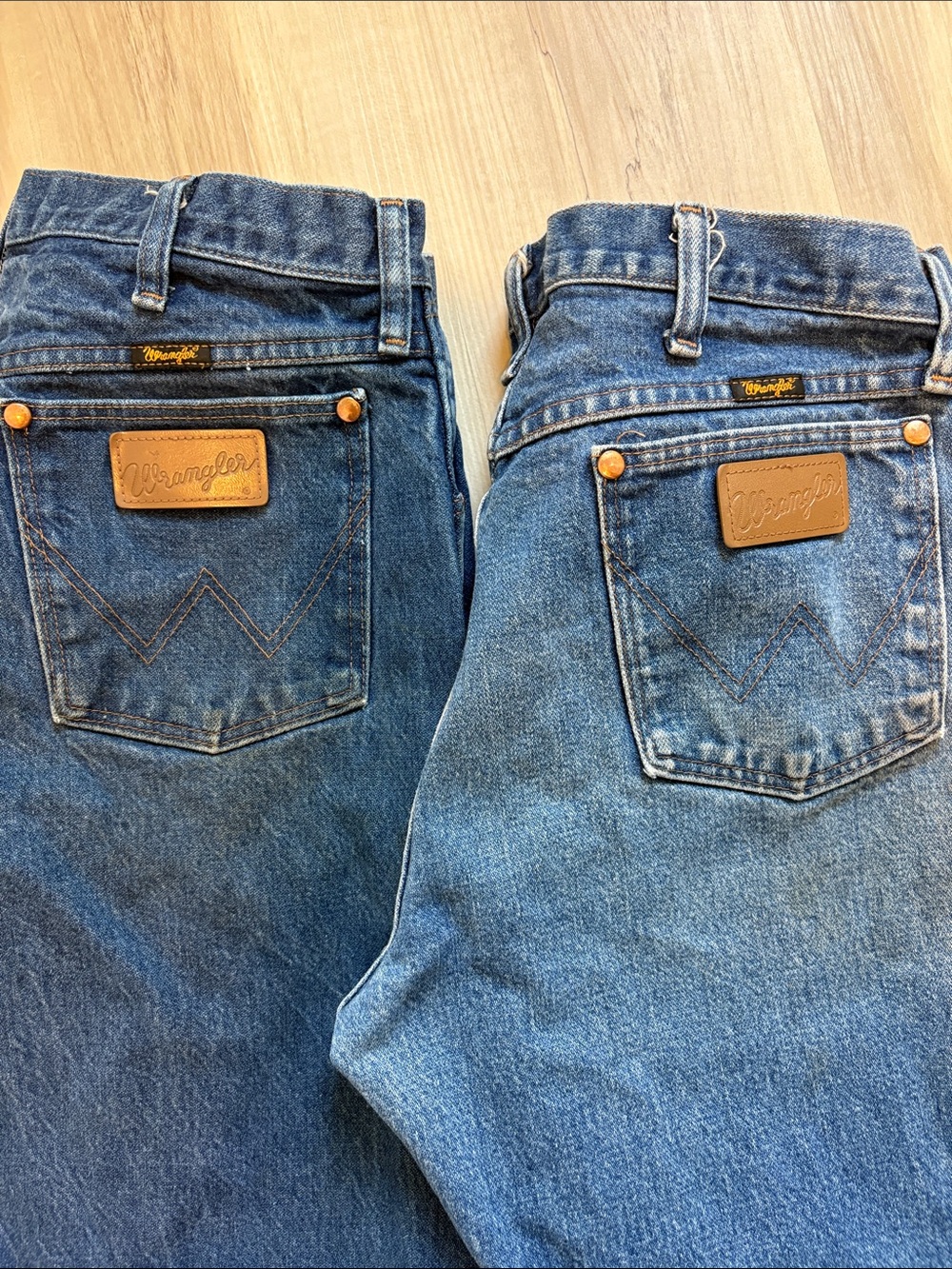 2 pairs 100% cotton vintage Wrangler Jeans